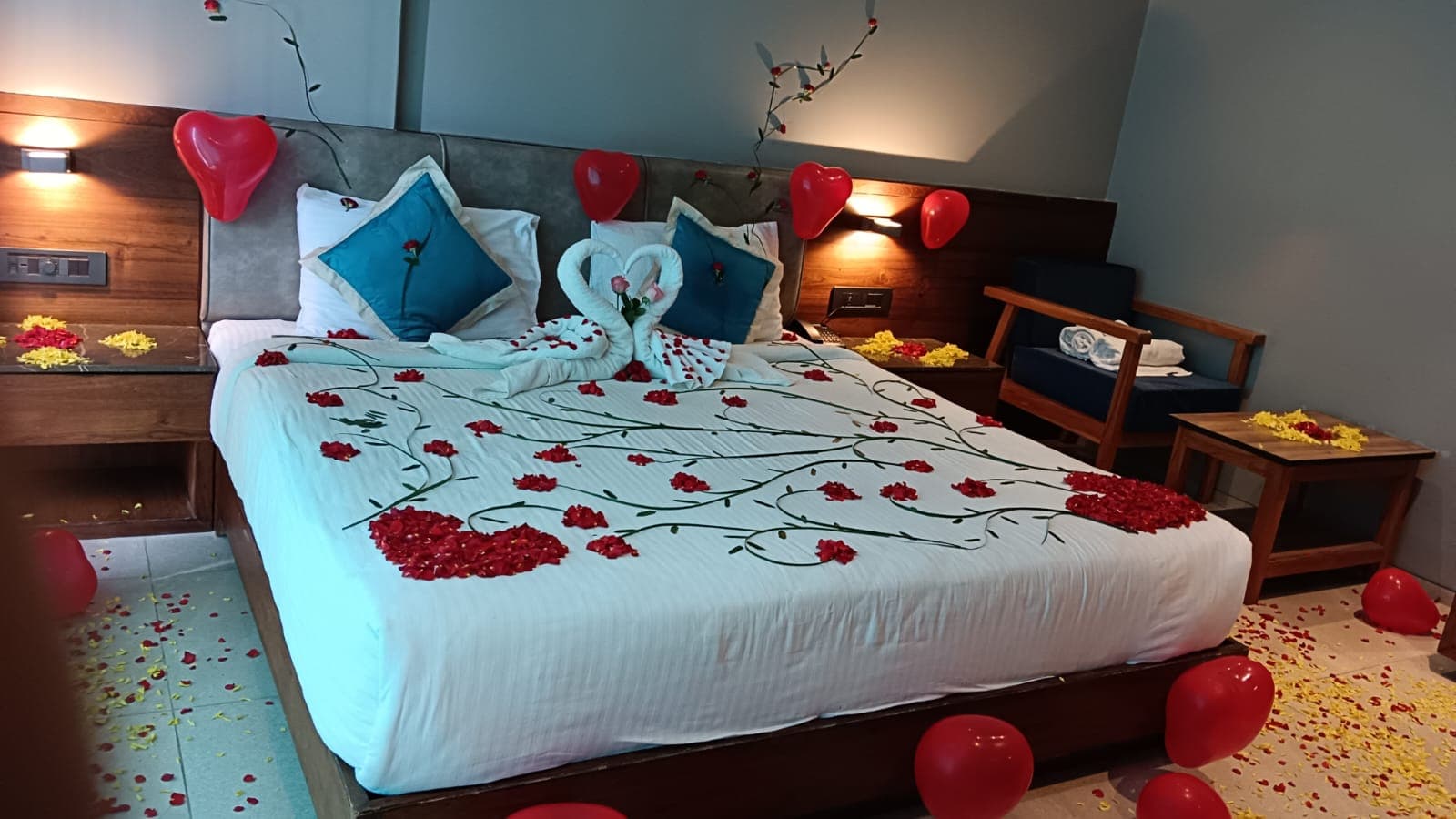 Towel Art with Roses