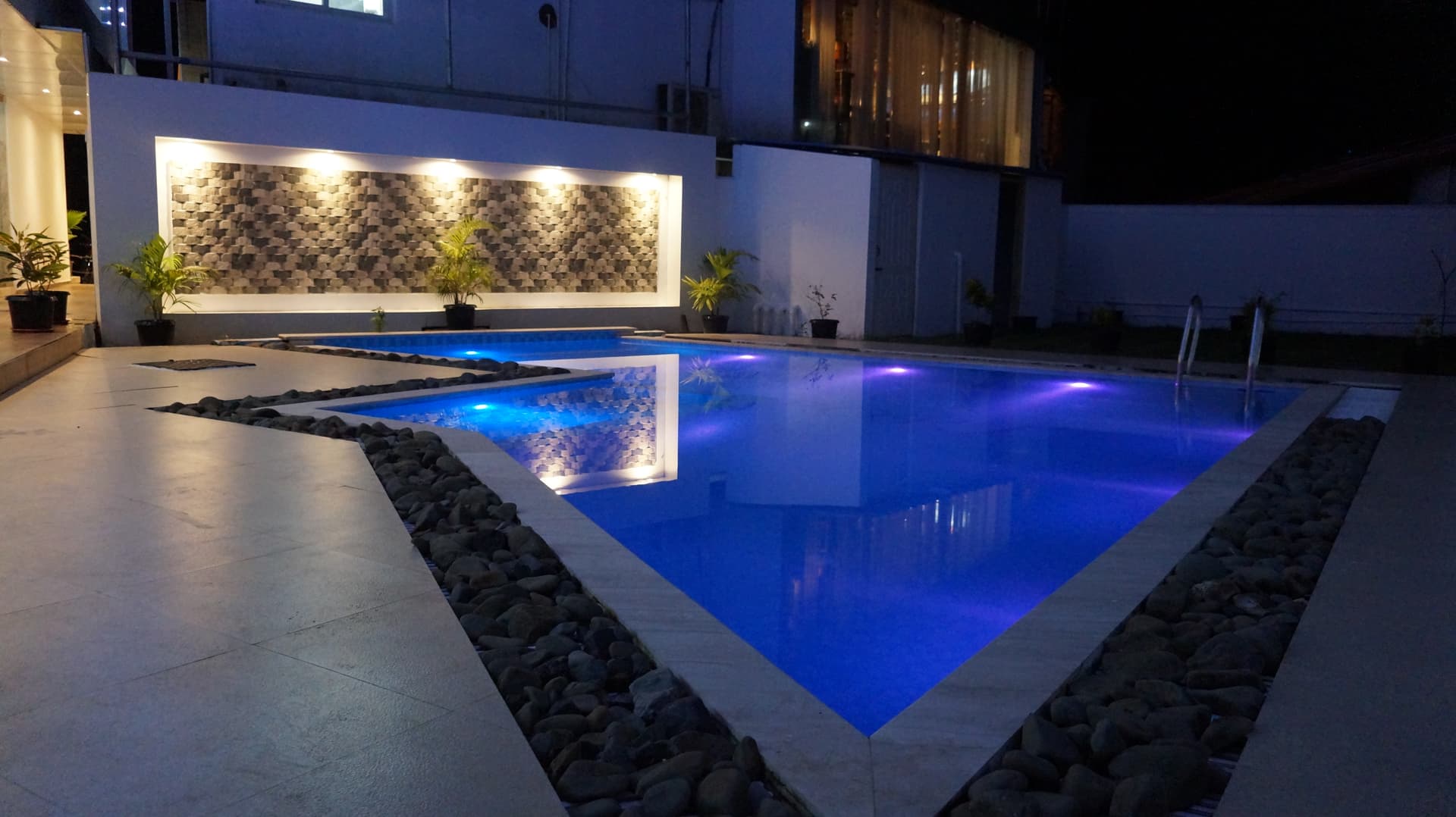 Swimming Pool — Evening View